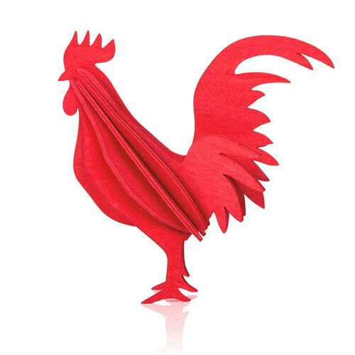 Lovi 3D Puzzle Decor Rooster 10cm Bright Red